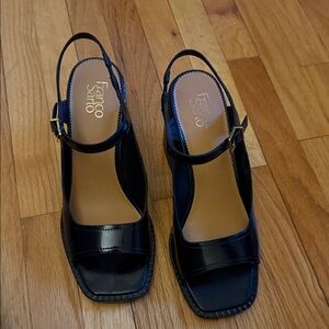 Franco Sarto Black Strappy Heels